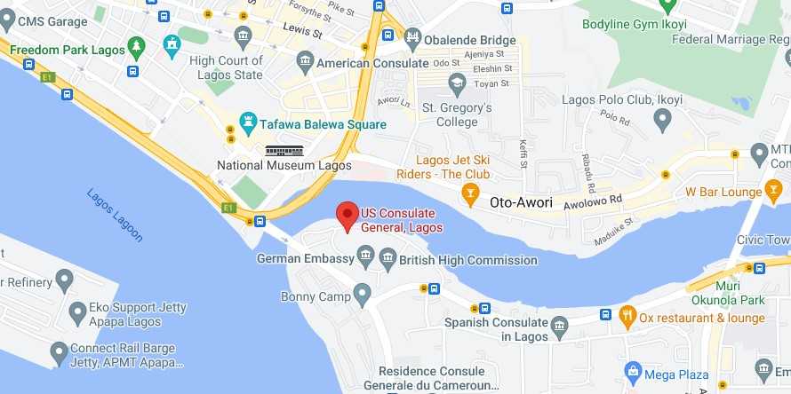Details of the US Consulate in Lagos